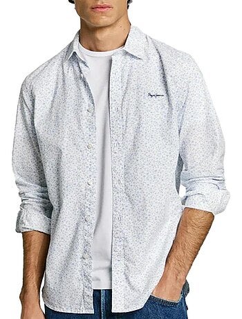 Camisa Pepe Jeans Anson para Homem Branca/Azul
