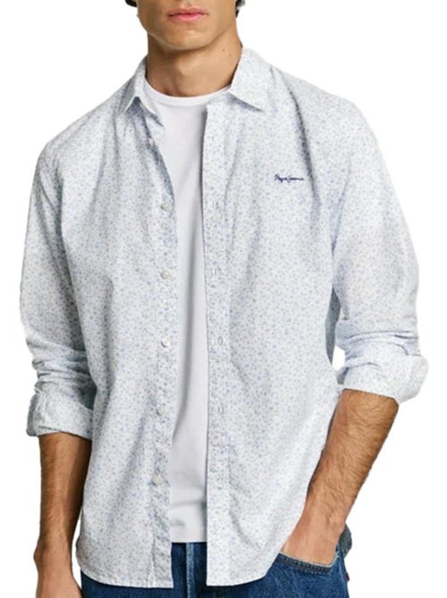 Camisa Pepe Jeans Anson para Homem Branca/Azul - Kiabi Camisa Pepe Jeans Anson para Homem Branca/Azul - Kiabi