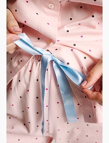 Camisa pijama com estampa de bolinhas | muydemi