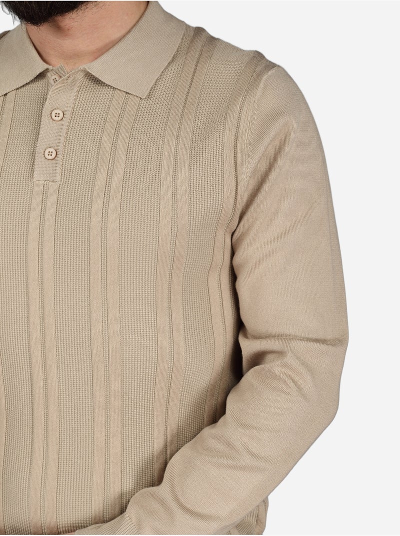 Camisa pólo Fino cónico - Frilivin Bege - Kiabi