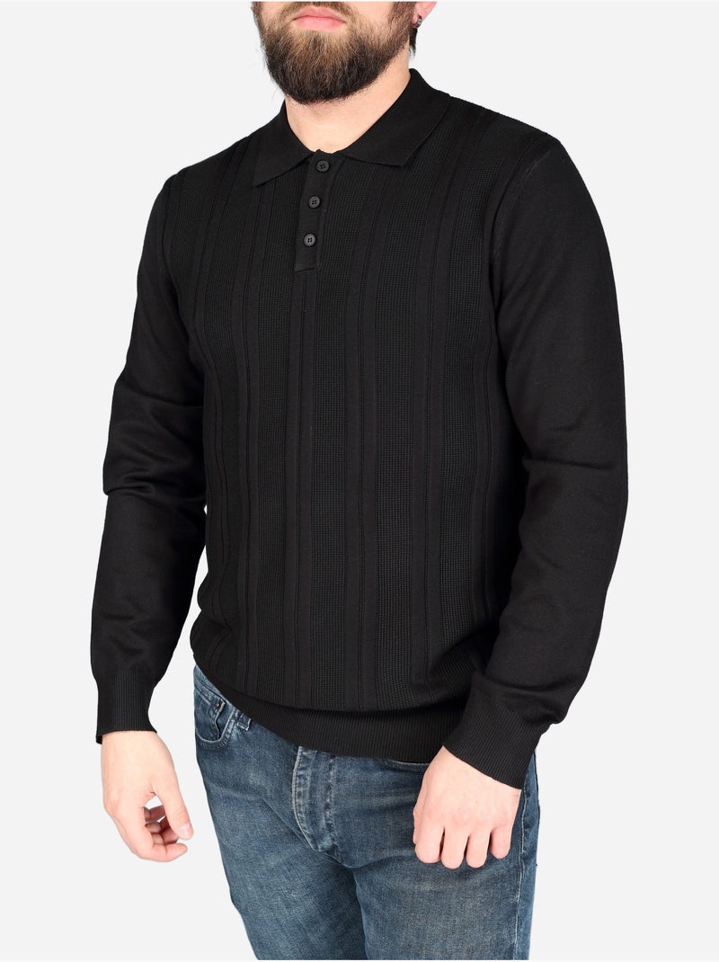 Camisa pólo Fino cónico - Frilivin Preto - Kiabi