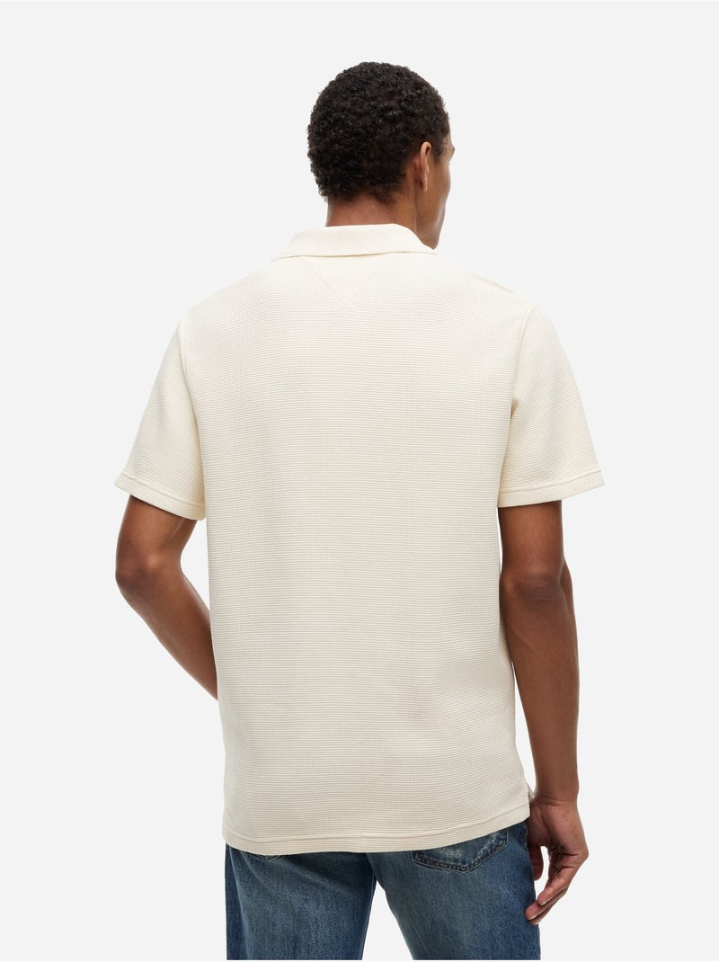 Camisa pólo gola redonda - Tommy jeans Branco - Kiabi