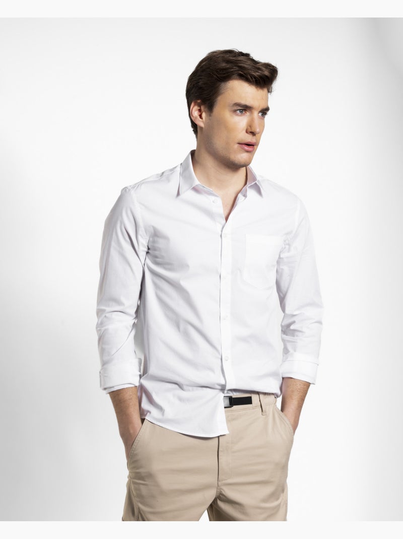 Camisa pop branco regular Branco - Kiabi