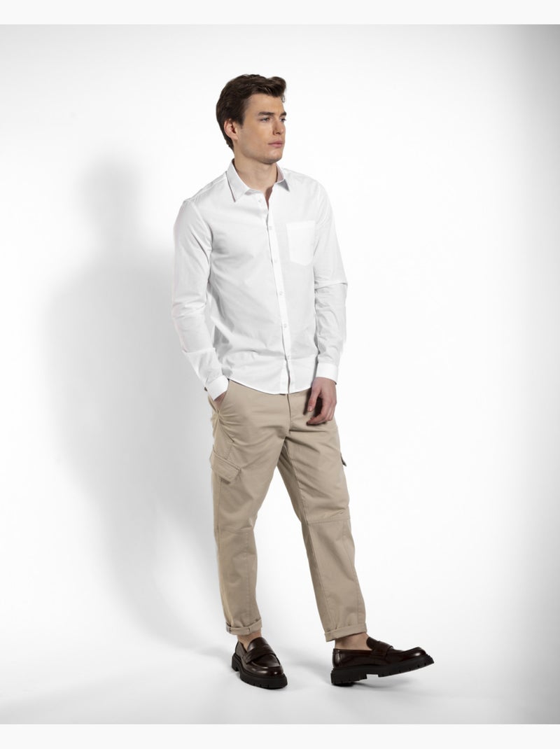 Camisa pop branco regular Branco - Kiabi