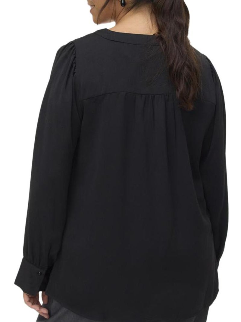Camisa Preta Feminina Vero Moda Fasana Preto - Kiabi