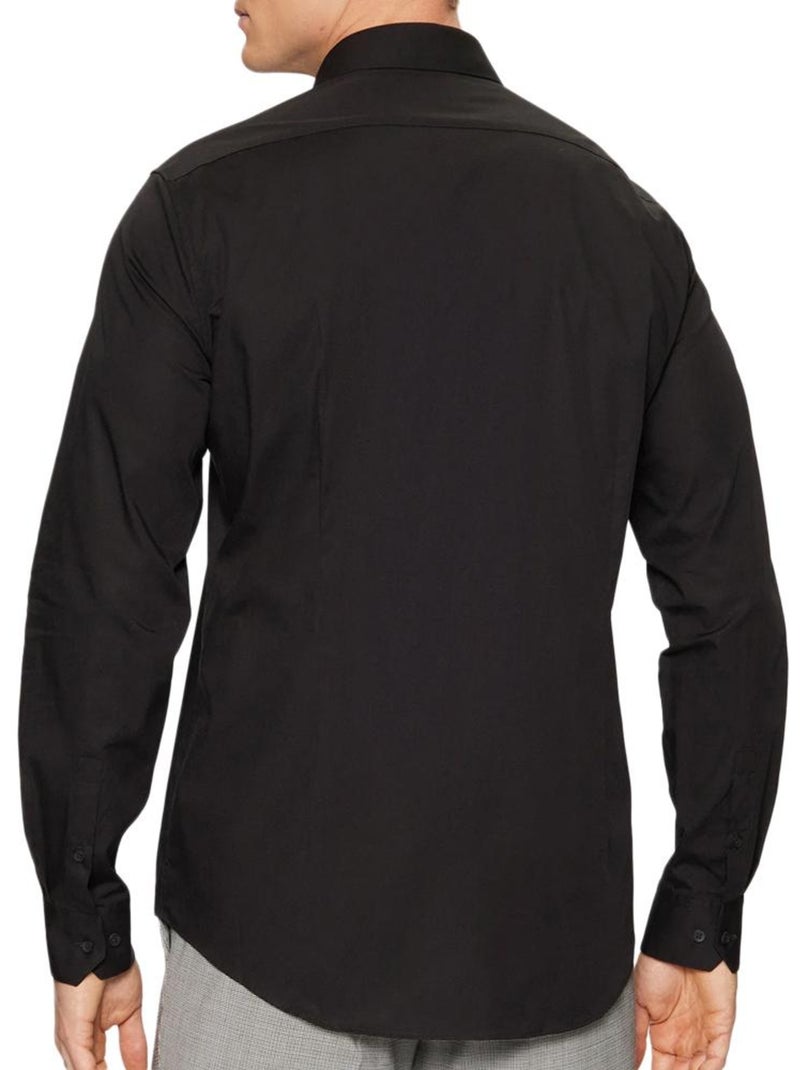 Camisa Preta Masculina Calvin Klein Jeans Poplin Stretch Regular Preto - Kiabi