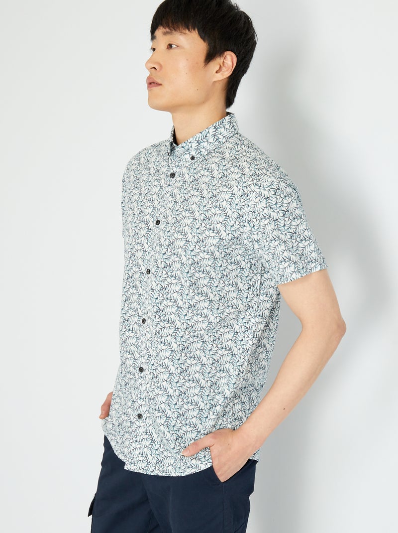 Camisa 'Produkt' com estampados fantasia BRANCO - Kiabi