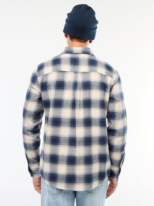 Camisa regular aos quadrados - Kiabi