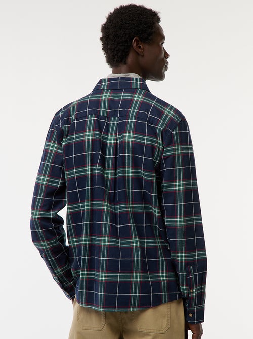 Camisa regular aos quadrados - Kiabi