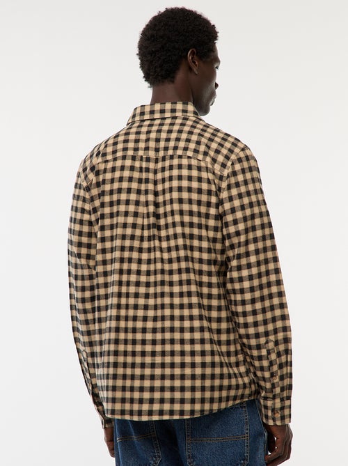 Camisa regular aos quadrados - Kiabi