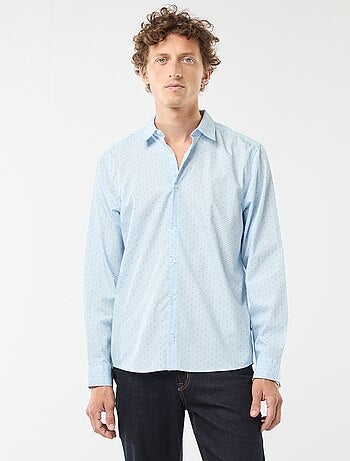 Camisa regular às bolinhas