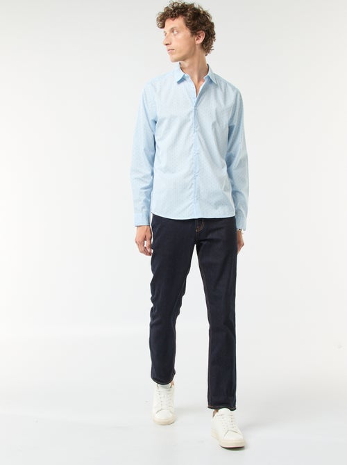 Camisa regular às bolinhas - Kiabi