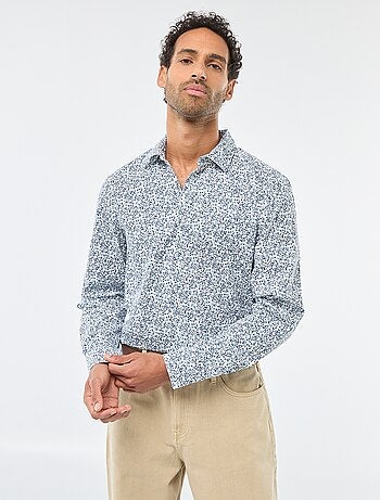 Camisa regular às bolinhas