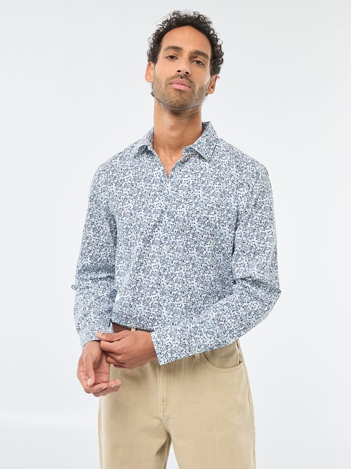 Camisa regular às bolinhas - Kiabi