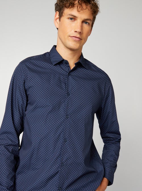 Camisa regular às bolinhas - Kiabi