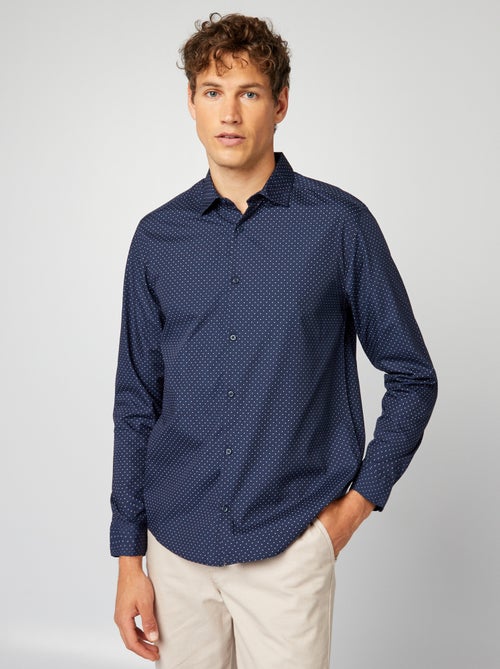 Camisa regular às bolinhas - Kiabi