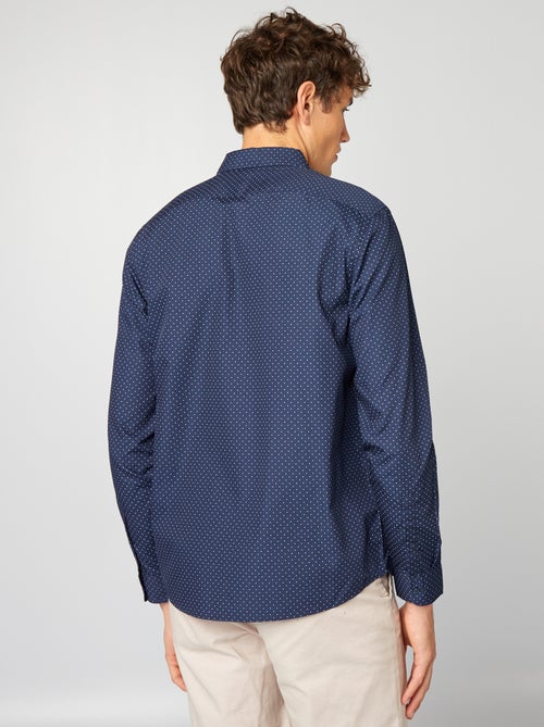 Camisa regular às bolinhas - Kiabi