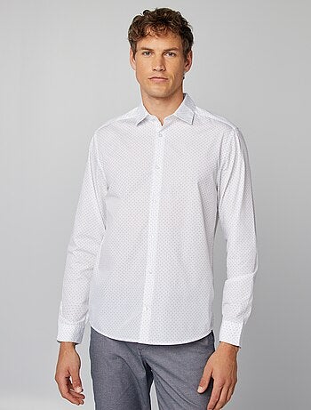 Camisa regular às bolinhas