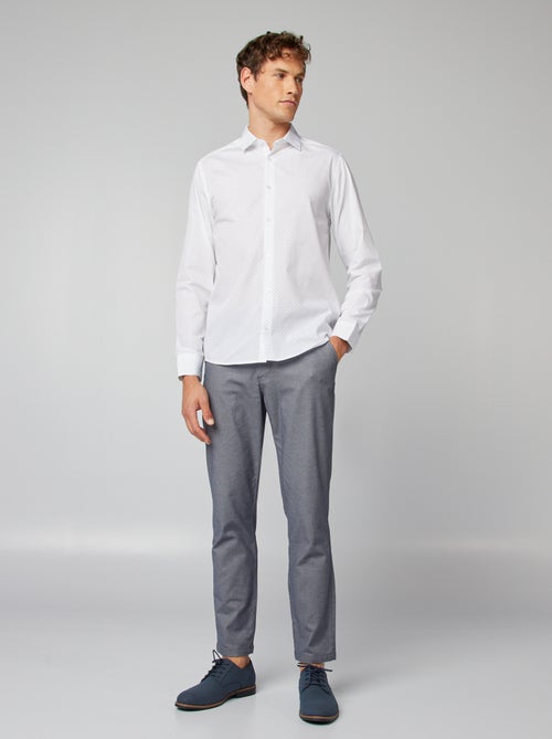 Camisa regular às bolinhas - Kiabi