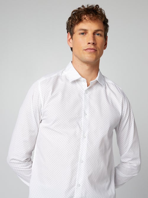 Camisa regular às bolinhas - Kiabi