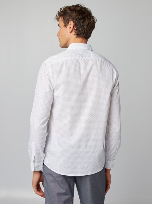 Camisa regular às bolinhas - Kiabi