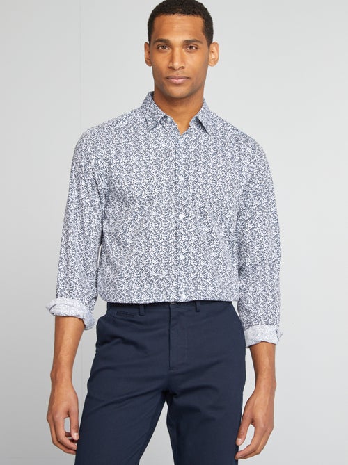 Camisa regular às bolinhas - Kiabi