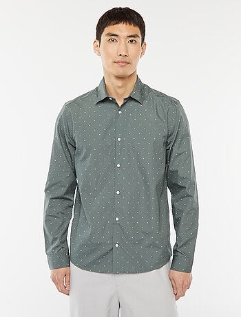 Camisa regular às bolinhas