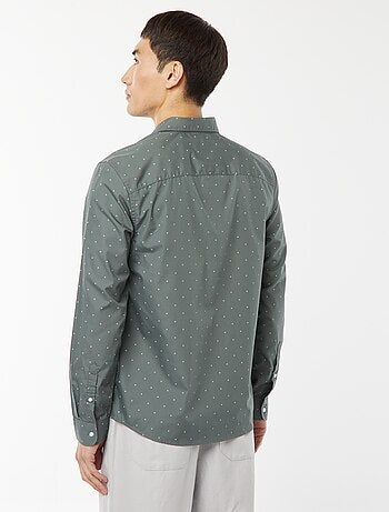 Camisa regular às bolinhas