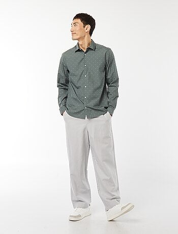 Camisa regular às bolinhas