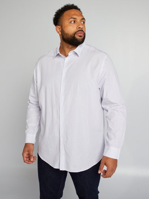 Camisa regular às riscas - Kiabi