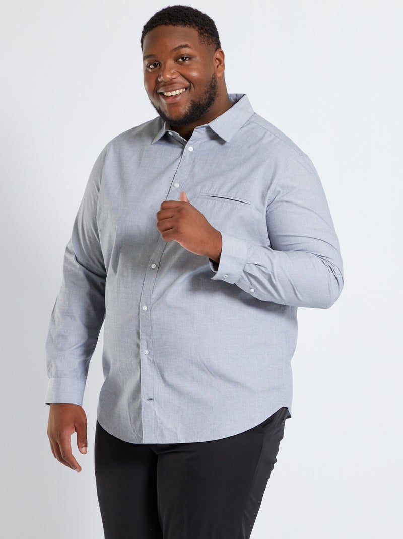 Camisa regular Cinza - Kiabi