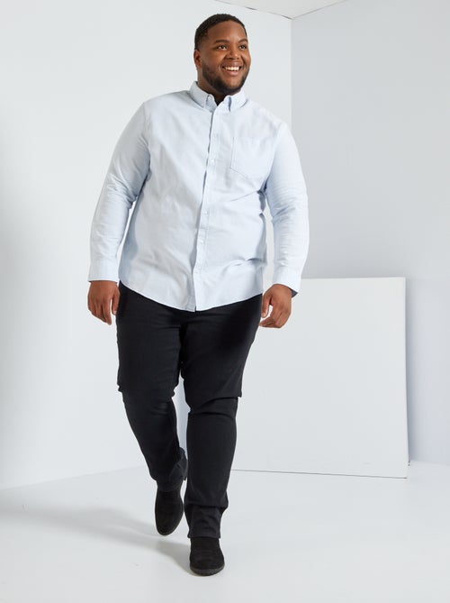 Camisa regular com colarinho de pontas livres - Kiabi