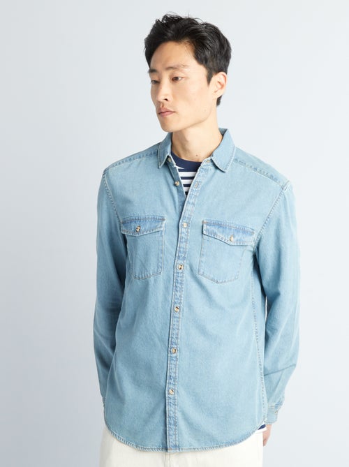 Camisa regular de ganga - Kiabi