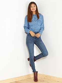 Camisa regular de ganga - Kiabi