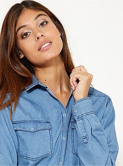 Camisa regular de ganga - Kiabi