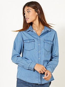 Camisa regular de ganga - Kiabi