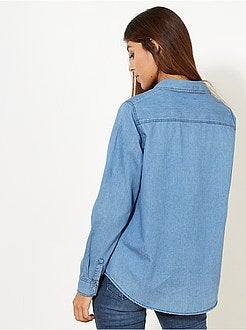 Camisa regular de ganga - Kiabi