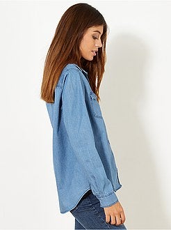 Camisa regular de ganga - Kiabi