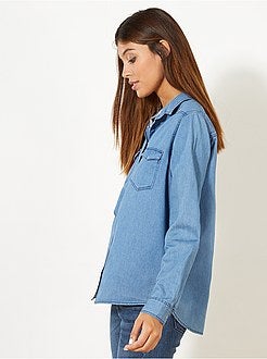 Camisa regular de ganga - Kiabi