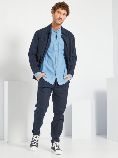 Camisa regular de ganga - Kiabi