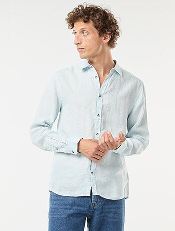 Camisa regular de linho