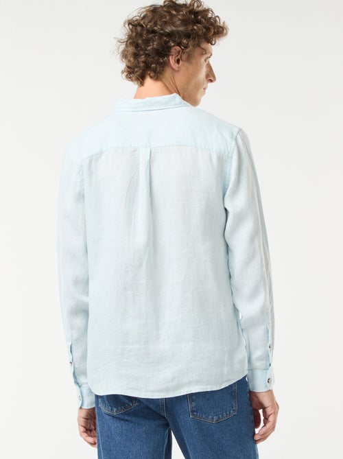 Camisa regular de linho - Kiabi