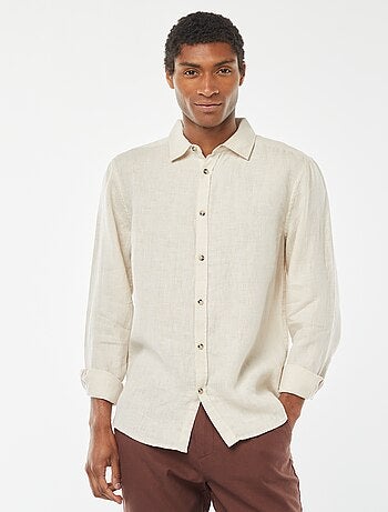 Camisa regular de linho