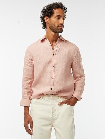 Camisa regular de linho