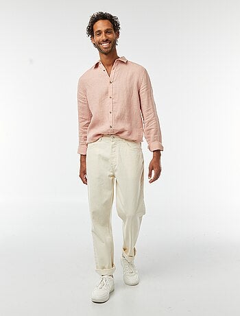 Camisa regular de linho