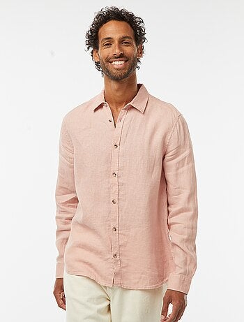 Camisa regular de linho