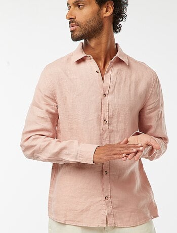 Camisa regular de linho