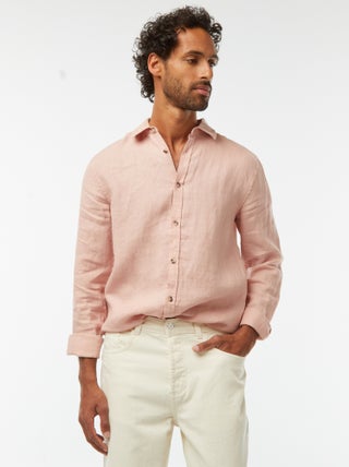 Camisa regular de linho