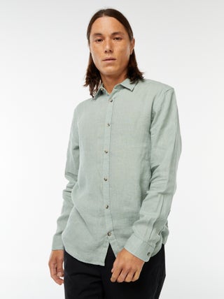 Camisa regular de linho