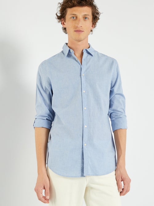 Camisa regular de manga comprida - Kiabi